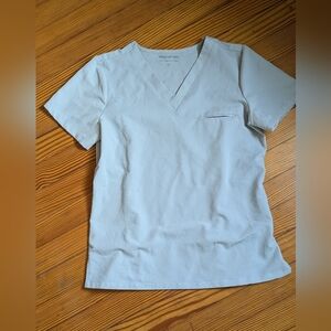 Mandala Women's Light Gray/Blue Scrub Set XS